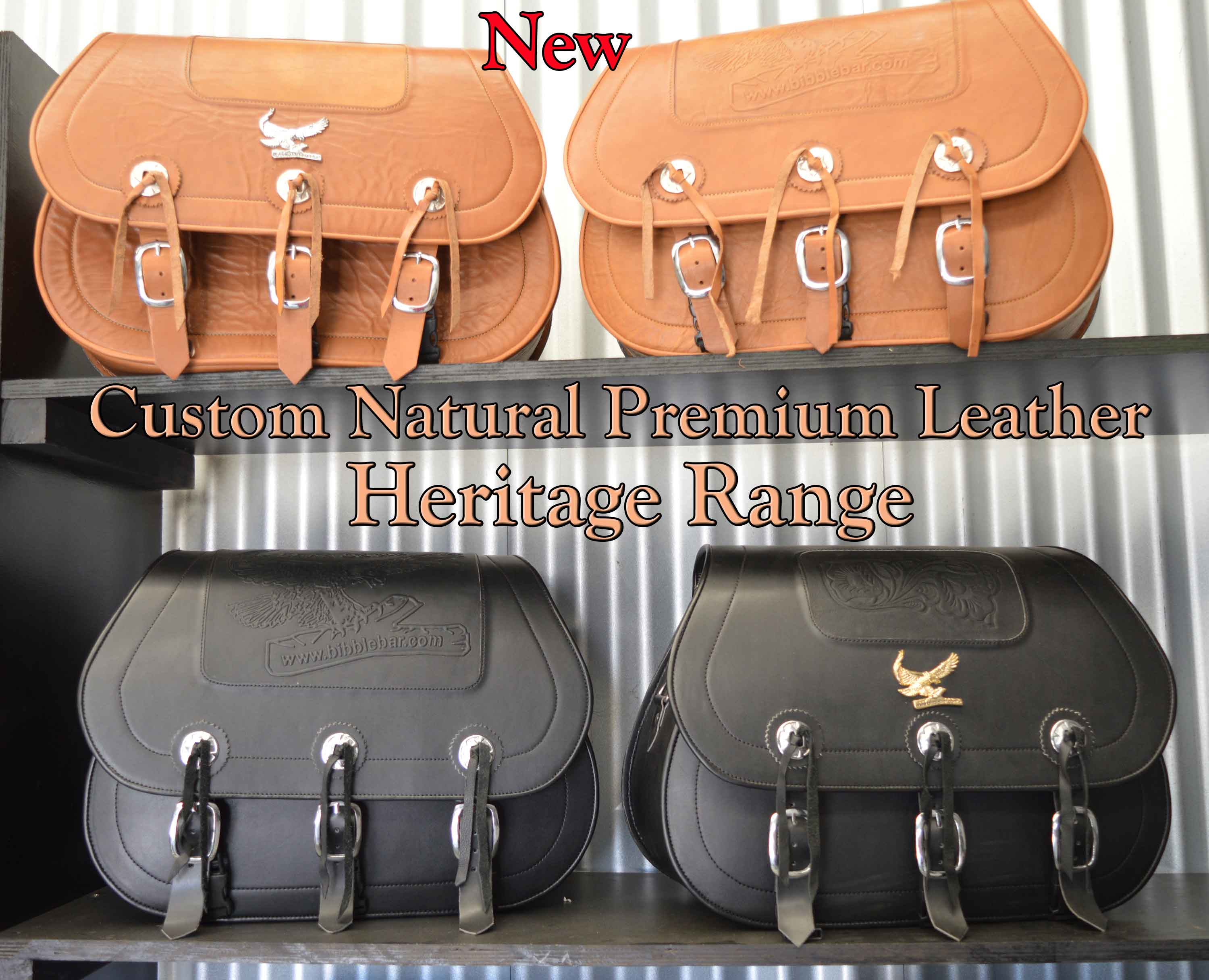 Premium leather saddle bags